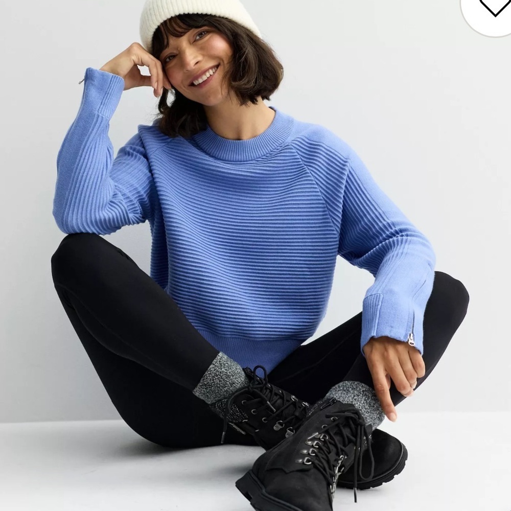 Women's Ribbed Sweater - Tan - Picture 10 of 10